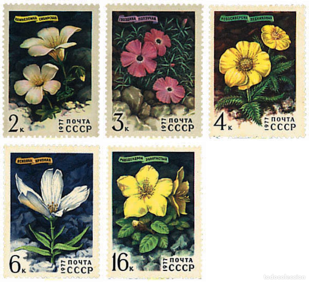 Sellos: 92564 MNH UNION SOVIETICA 1977 FLORES DE SIBERIA