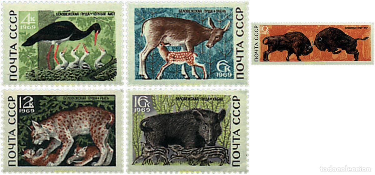Sellos: 34951 MNH UNION SOVIETICA 1969 RESERVA DEL ESTADO DE BELOVEJSKAJA POUTSCHA