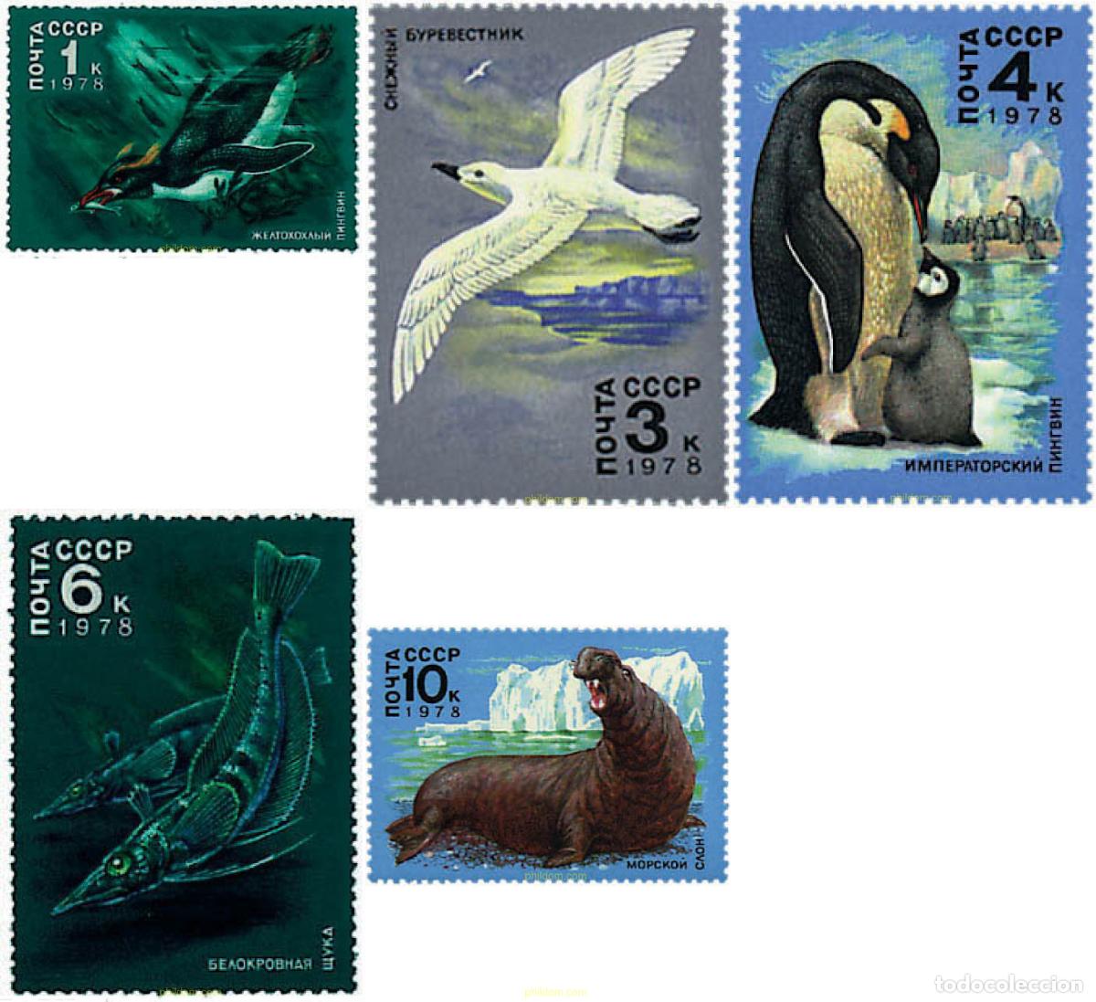 Sellos: 63408 MNH UNION SOVIETICA 1978 FAUNA ANTARTICA