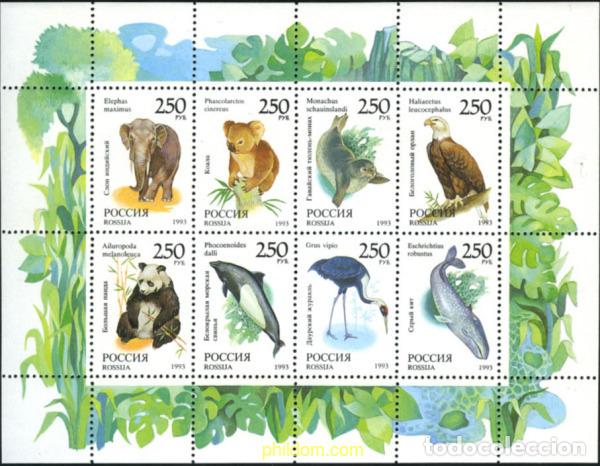 Sellos: 145443 MNH RUSIA 1993 FAUNA DEL MUNDO