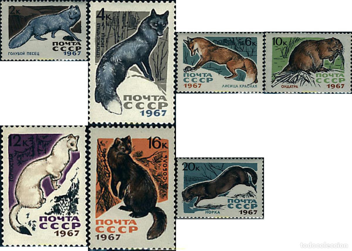 Sellos: 63148 MNH UNION SOVIETICA 1967 ANIMALES DIVERSOS PARA ABRIGO