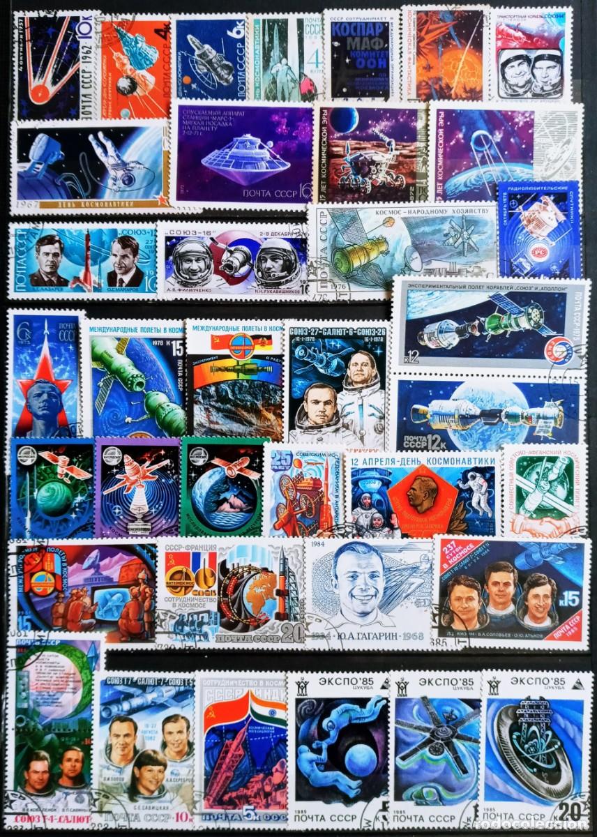 Sellos: RUSIA - IVERT LOTE 60 SELLOS USADOS - TEMA EL ESPACIO LOS DE LAS 3 FOTOS
