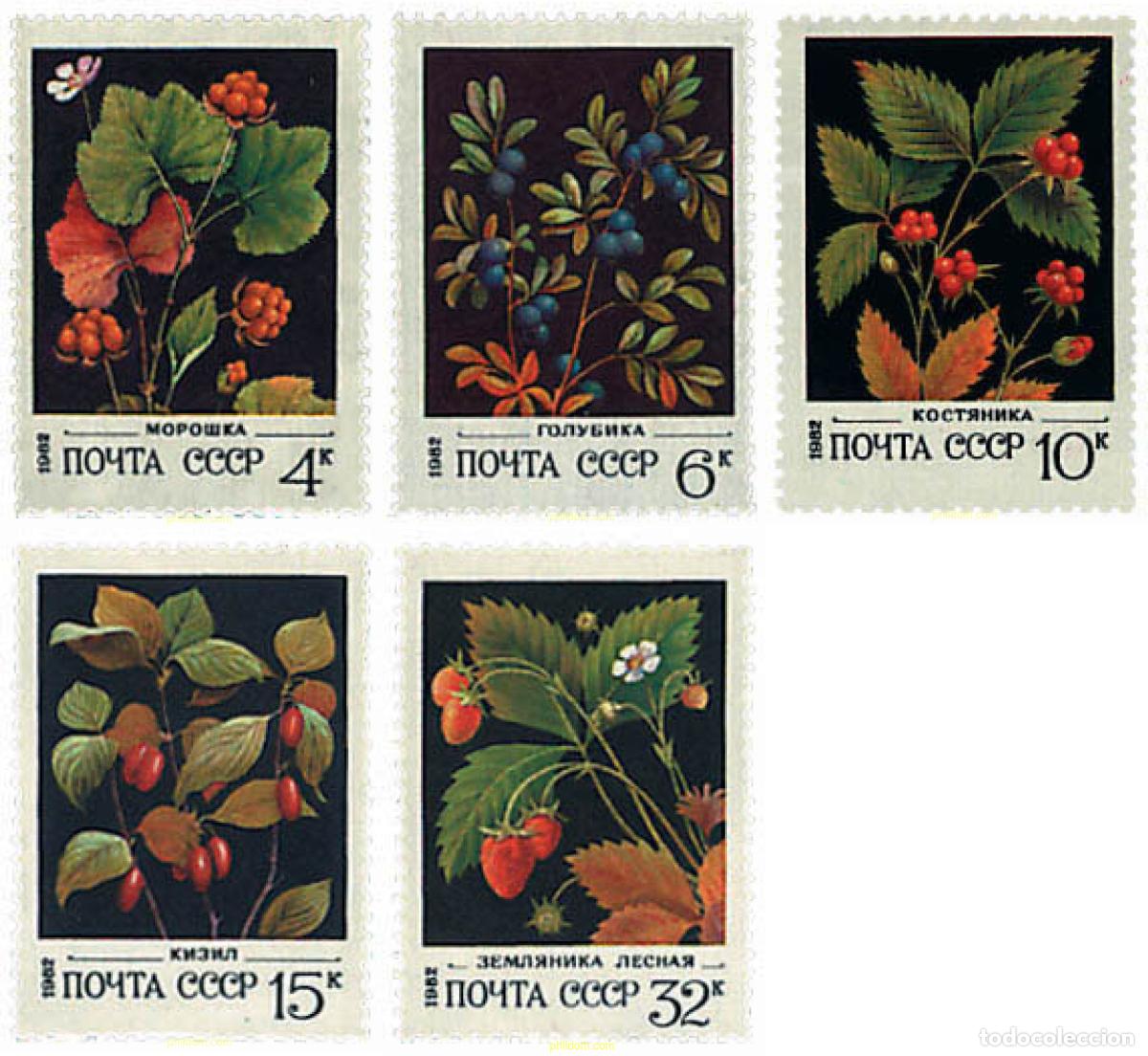 Sellos: 92601 MNH UNION SOVIETICA 1982 FRUTOS SILVESTRES