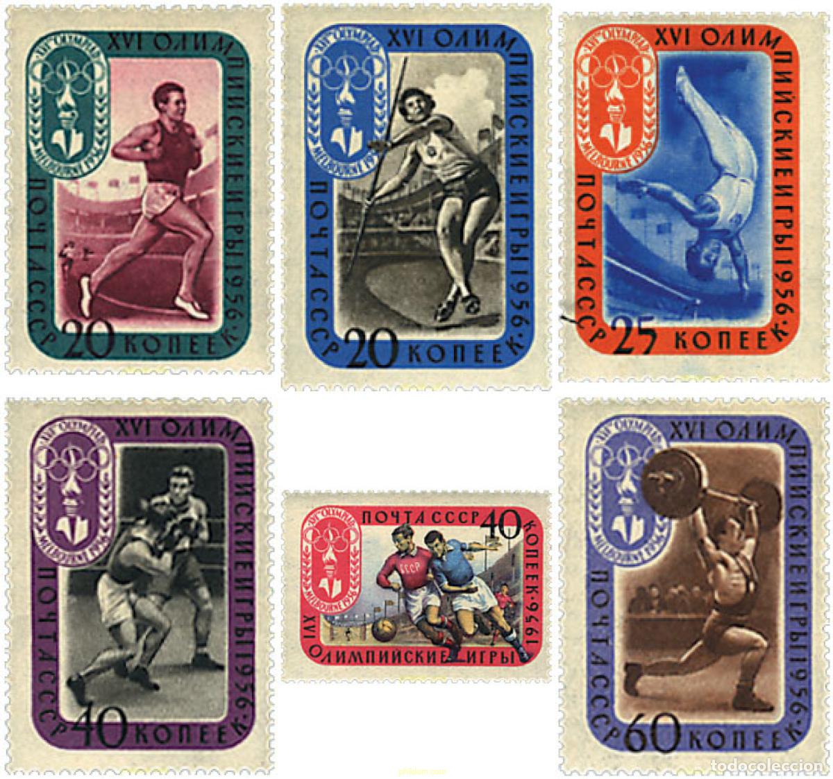 Sellos: 62913 MNH UNION SOVIETICA 1957 16 JUEGOS OLIMPICOS VERANO MELBOURNE 1956
