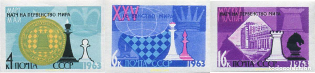 Timbres: 20542 MNH UNION SOVIETICA 1963 25 CAMPEONATO DE AJEDREZ EN MOSCU