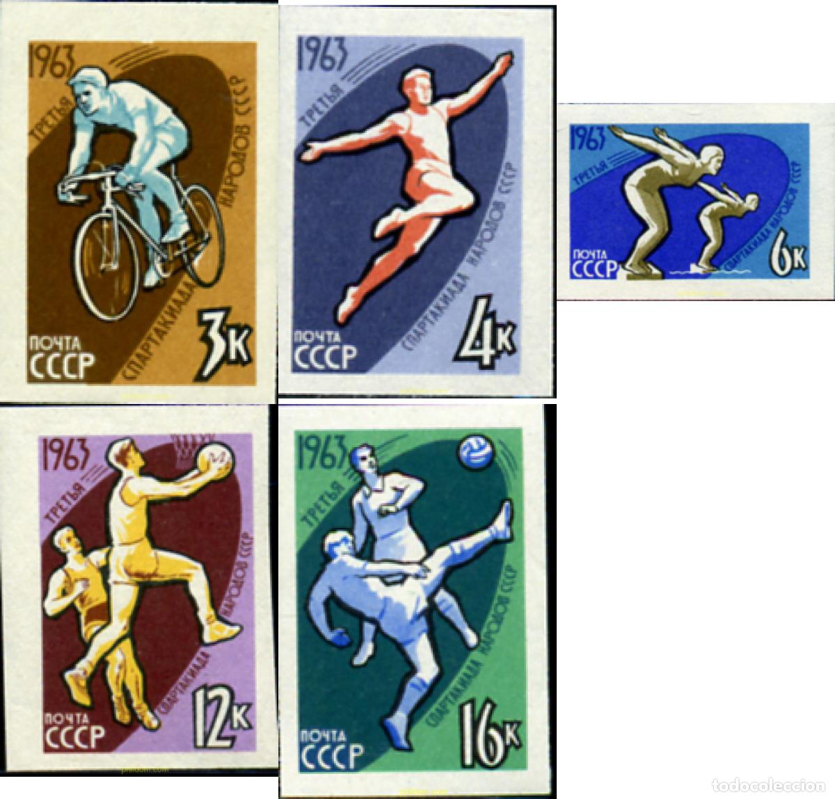 Sellos: 17044 MNH UNION SOVIETICA 1963 3 SPARTAKIADAS DEL PUEBLO SOVIETICO