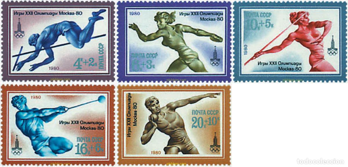 Sellos: 63432 MNH UNION SOVIETICA 1980 22 JUEGOS OLIMPICOS VERANO MOSCU 1980