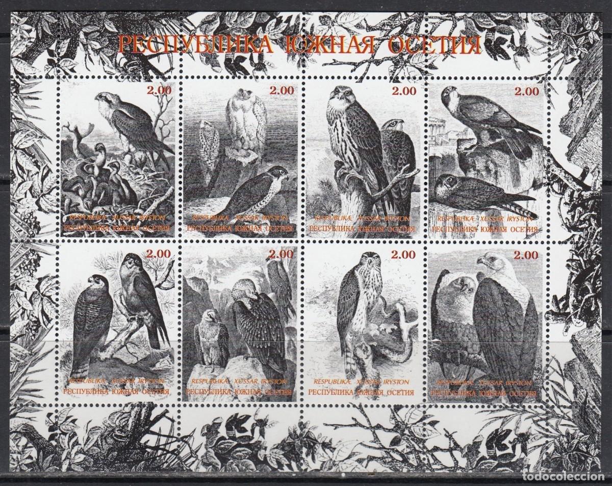 Sellos: SOUTH OSSETIA 2000 SHEET MNH AVES DE PRESA BIRDS OF PREY EAGLES AIGLES AGUILAS ADLER RAPACES