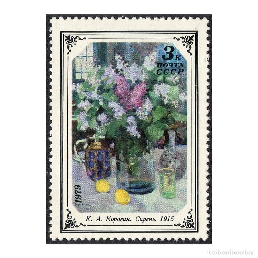 Sellos: URSS 1979 [SLL] Lilas, Konstantin Korovin (1915) (MNH)