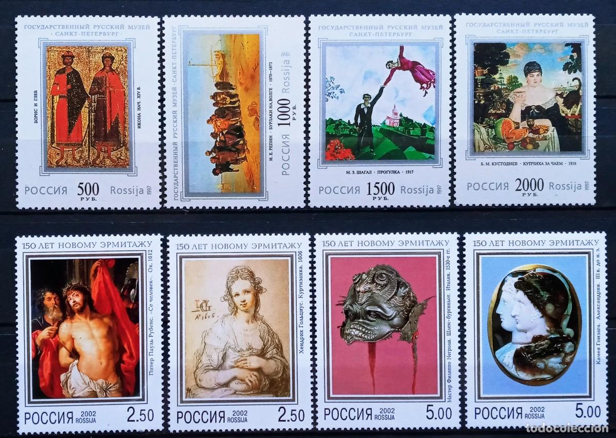Sellos: RUSIA - IVERT 6310/13+ 6613/16 NUEVO ** 2 SERIE PINTURAS A&Ntilde;O 1997 Y 2002