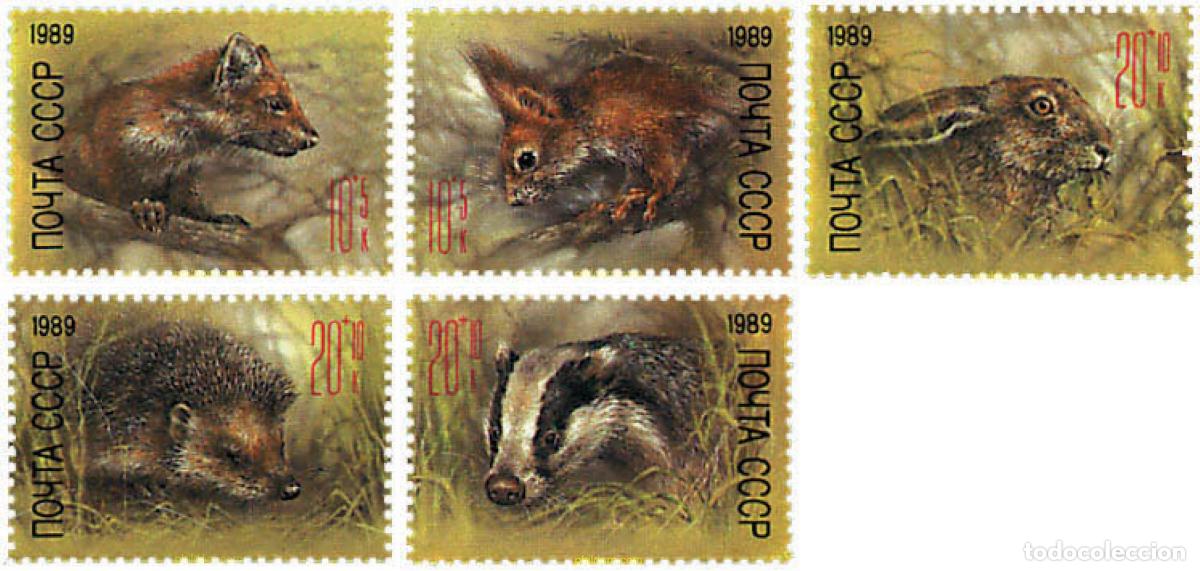 Sellos: 63539 MNH UNION SOVIETICA 1989 FONDOS DE AYUDA A LOS ZOOS DE LA UNION SOVIETICA