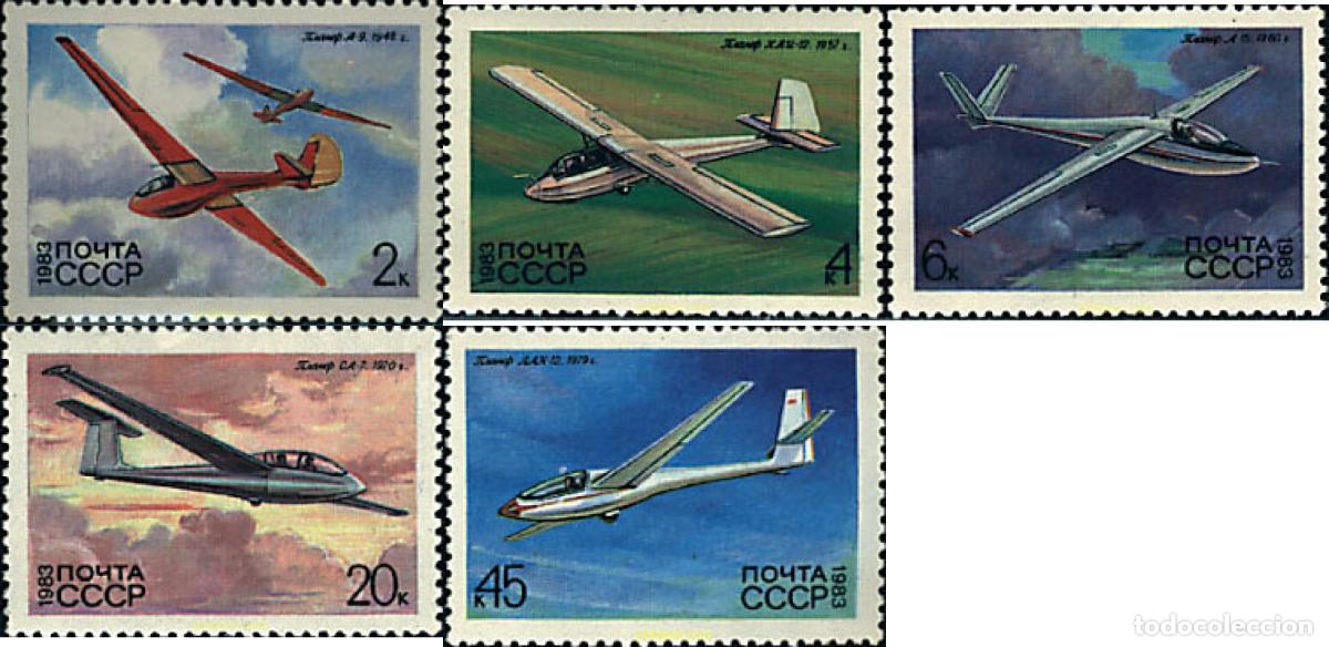 Sellos: 63475 MNH UNION SOVIETICA 1983 HISTORIA DEL VUELO A VELA.