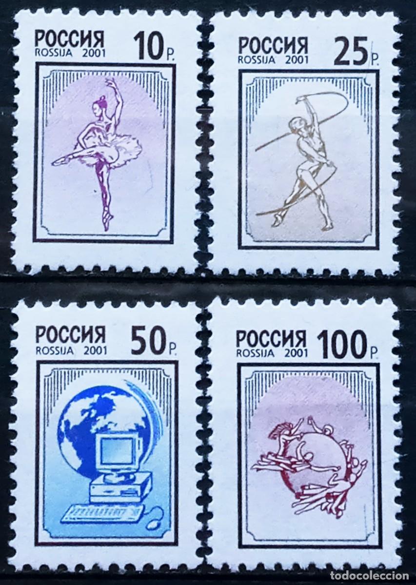 Sellos: RUSIA - IVERT 6542/45 NUEVOS ** SERIE BASICA - A&Ntilde;OS 2001