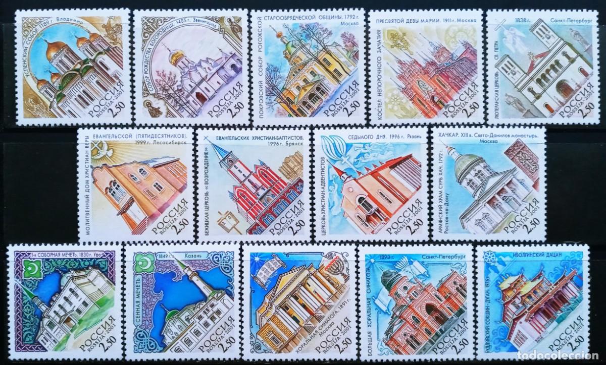 Sellos: RUSIA - IVERT 6575/88 NUEVO ** IGLESIAS Y CATEDRALES RUSAS - A&Ntilde;OS 2001