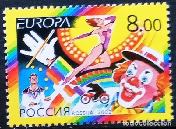 Sellos: RUSIA - IVERT 6632 NUEVO ** SERIE EUROPA CEPT A&Ntilde;O 2002