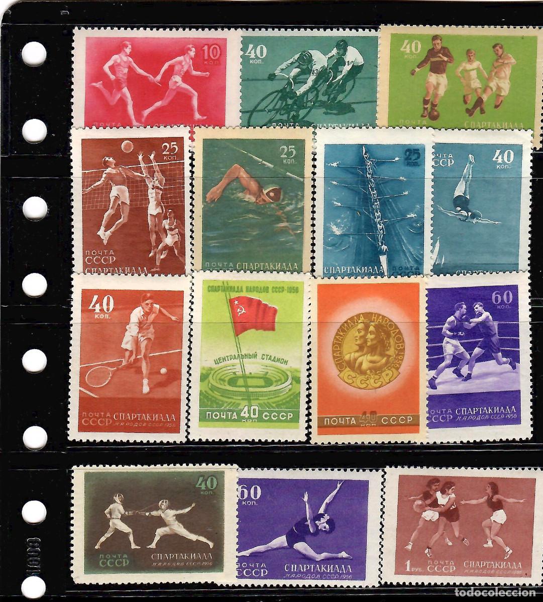 Sellos: SELLOS DE RUSIA TEMA SPARTAKIADA A&Ntilde;O 1956