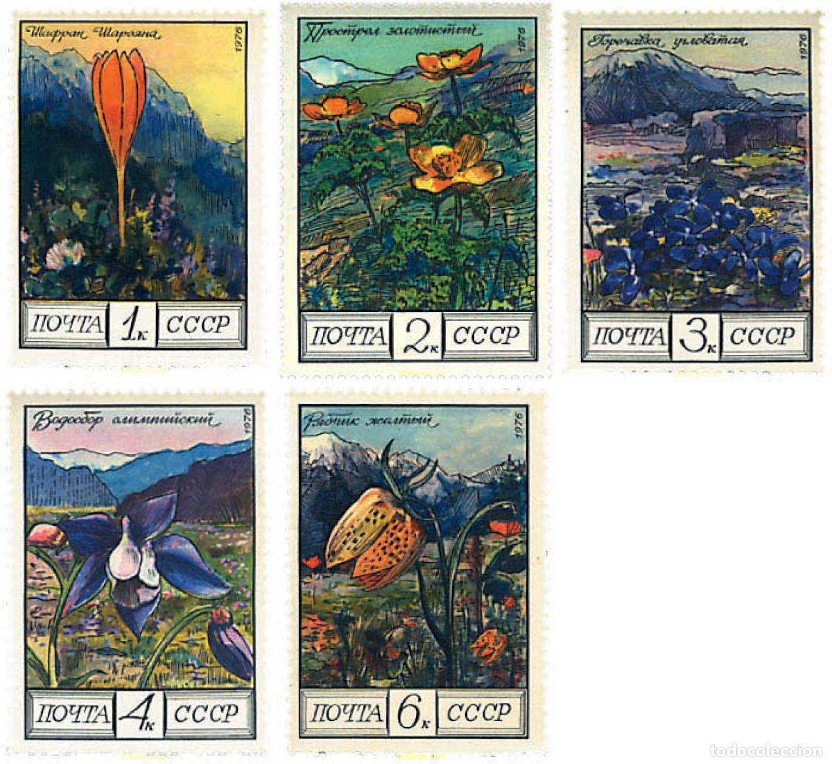 Sellos: 92562 MNH UNION SOVIETICA 1976 FLORES DEL CAUCASO