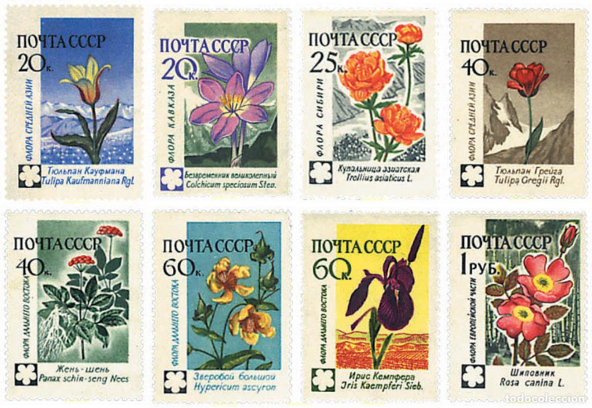 Sellos: 92597 MNH UNION SOVIETICA 1960 FLORES SILVESTRES