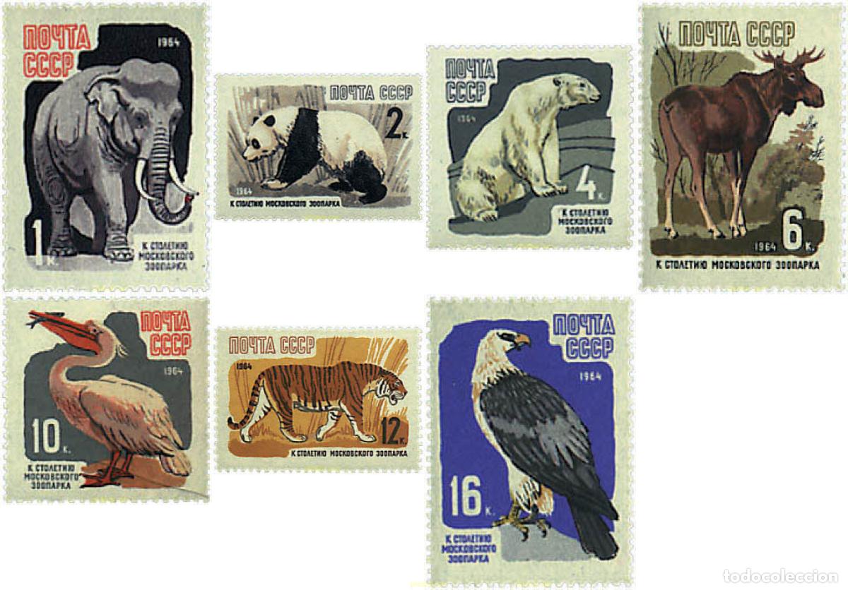 Sellos: 63073 MNH UNION SOVIETICA 1964 CENTENARIO DEL JARDIN ZOOLOGICO DE MOSCU