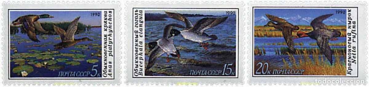 Sellos: 63553 MNH UNION SOVIETICA 1990 PATOS SALVAJES
