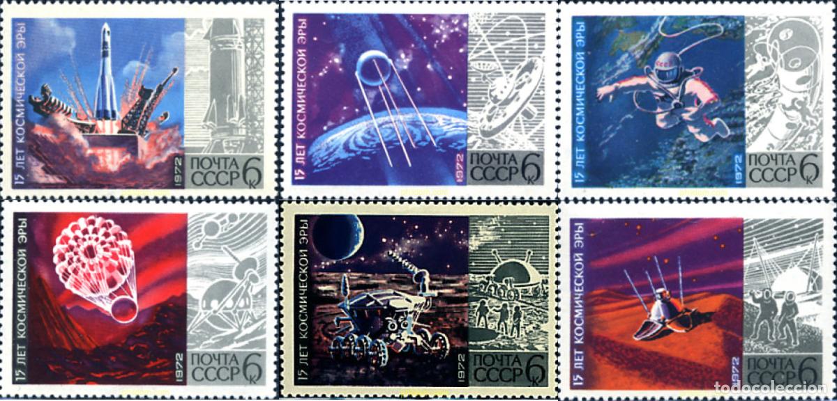 Sellos: 272441 MNH UNION SOVIETICA 1972 15 ANIVERSARIO DE LA ERA COSMICA