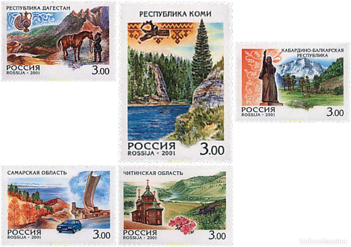 Sellos: 86313 MNH RUSIA 2001 REGIONES RUSAS