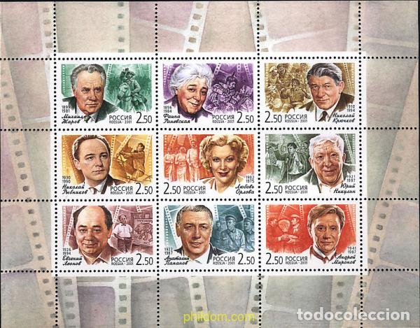 Sellos: 145851 MNH RUSIA 2001 ACTORES DEL CINE RUSO