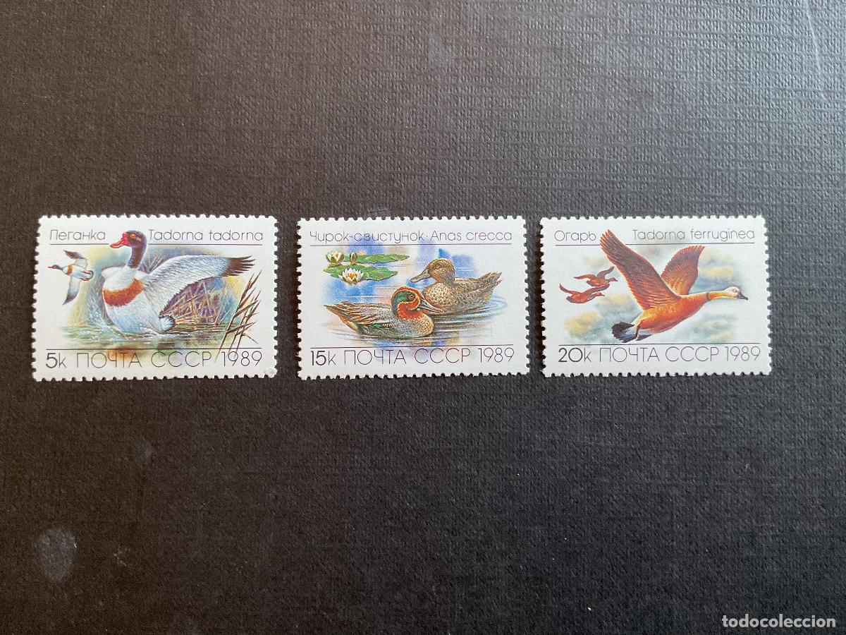 Sellos: RUSIA N&ordm; YVERT 5641/3*** A&Ntilde;O 1989. FAUNA. AVES