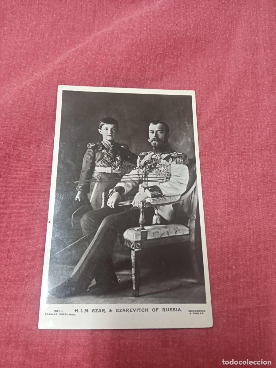 Sellos: postal autografiado por el czar Nicol&aacute;s II