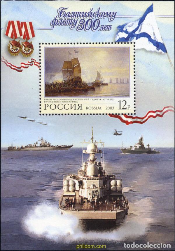 Sellos: 136175 MNH RUSIA 2003 300 ANIVERSARIO DE LA FLOTA DEL BALTICO