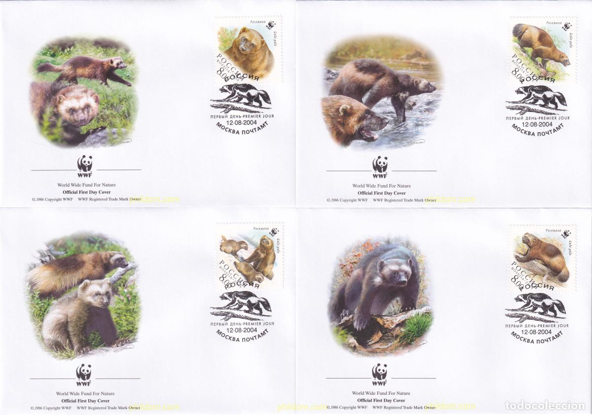 Sellos: 139244 MNH RUSIA 2004 WWF. GULO GULO