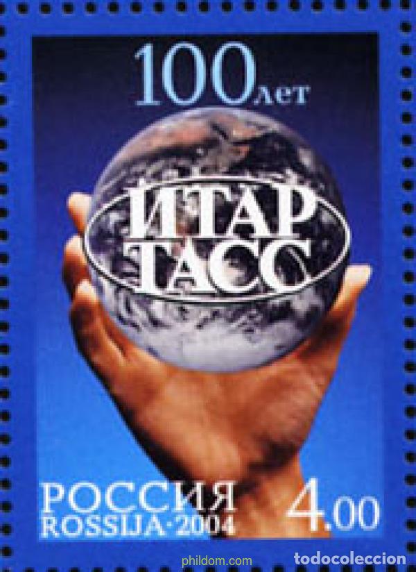 Sellos: 149106 MNH RUSIA 2004 CENTENARIO DE LA AGENCIA DE PRENSA