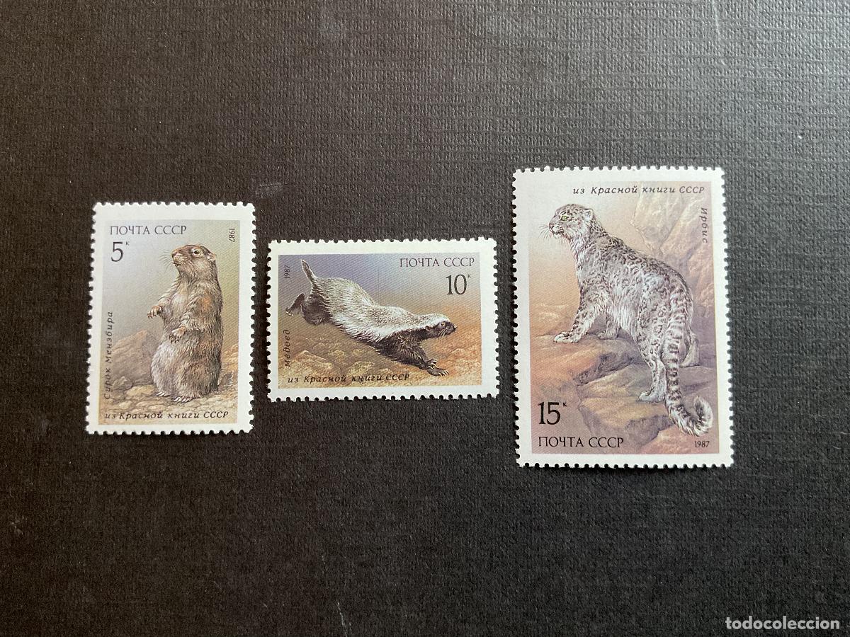 Sellos: RUSIA N&ordm; YVERT 5403/5*** A&Ntilde;O 1987. FAUNA ANIMALES SALVAJES