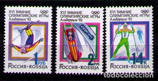 Sellos: RUSIA 1992 SKI J.J.O.O. DE ALBERTVILLE-92 - YVERT 5915/5917**