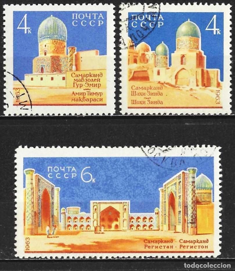 Sellos: Rusia ( URSS ) 1963 - Mi 2824 a 2826 - YT 2738 a 2740 - Samarcande ( Serie completa )