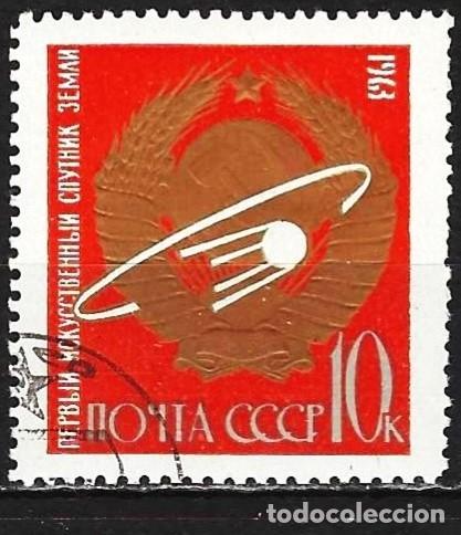 Sellos: Rusia ( URSS ) 1963 - Mi 2852 - YT 2758 - Primer sat&eacute;lite artificial de la Tierra