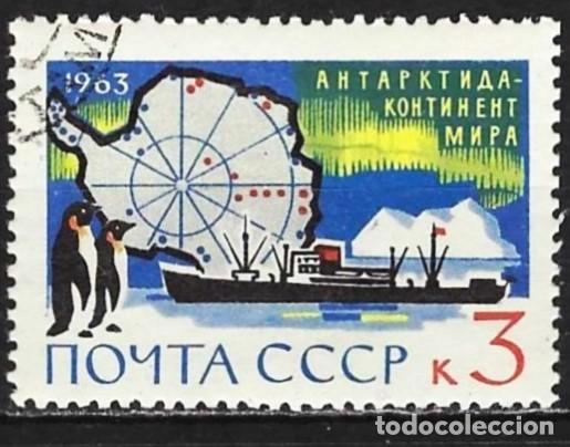 Sellos: Rusia ( URSS ) 1963 - Mi 2801 - YT 2712 - Investigaciones en la Ant&aacute;rtida