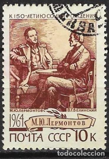 Sellos: Rusia 1964 - Mi 2974 - YT 2875 - El poeta Mikhail Lermontov