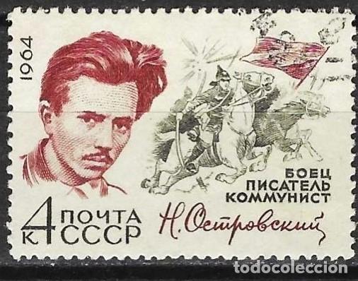 Sellos: Rusia 1964 - Mi 2957 - YT 2859 - El escritor Nikola&iuml; Ostrovski
