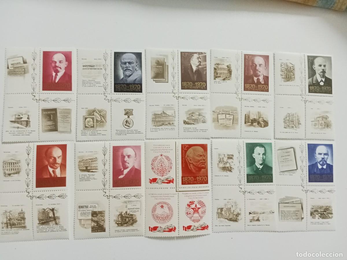 Sellos: SELLOS RUSIA, 10 HOJITAS DE LENIN EN EL 100 ANIVERSARIO DE SU NACIMIENTO, JUEGO COMPLETO.