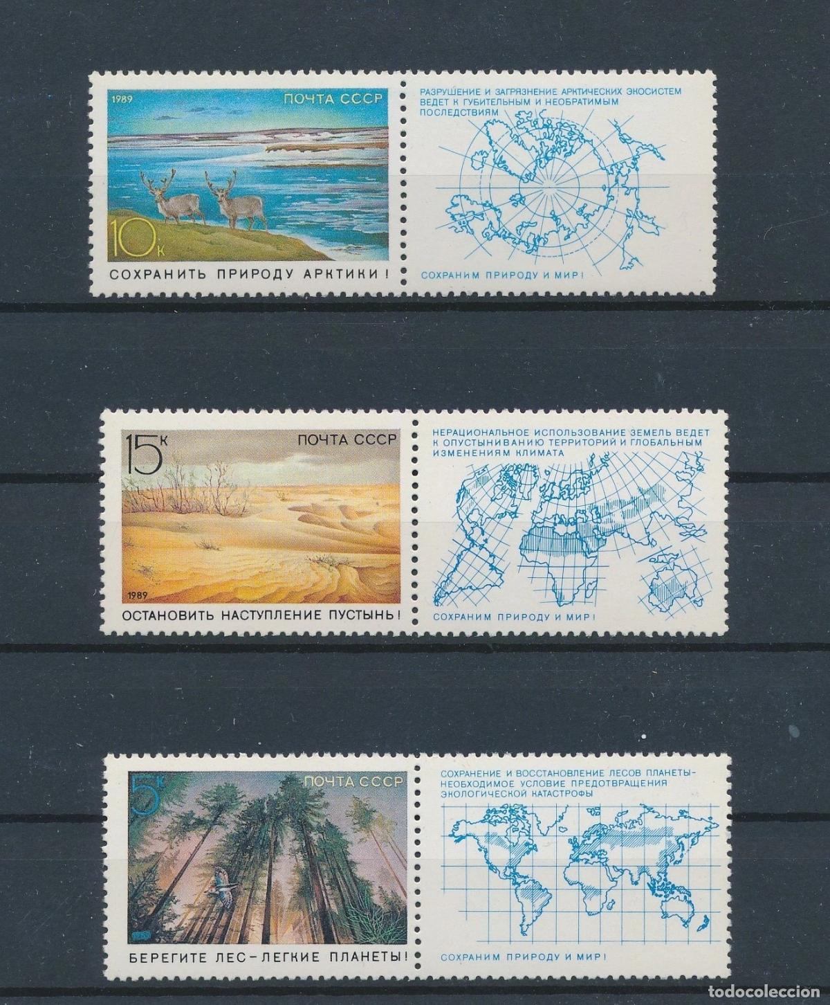 Sellos: Rusia 1989 Ivert 5600/2 *** Preservaci&oacute;n de la Naturaleza en el Mundo
