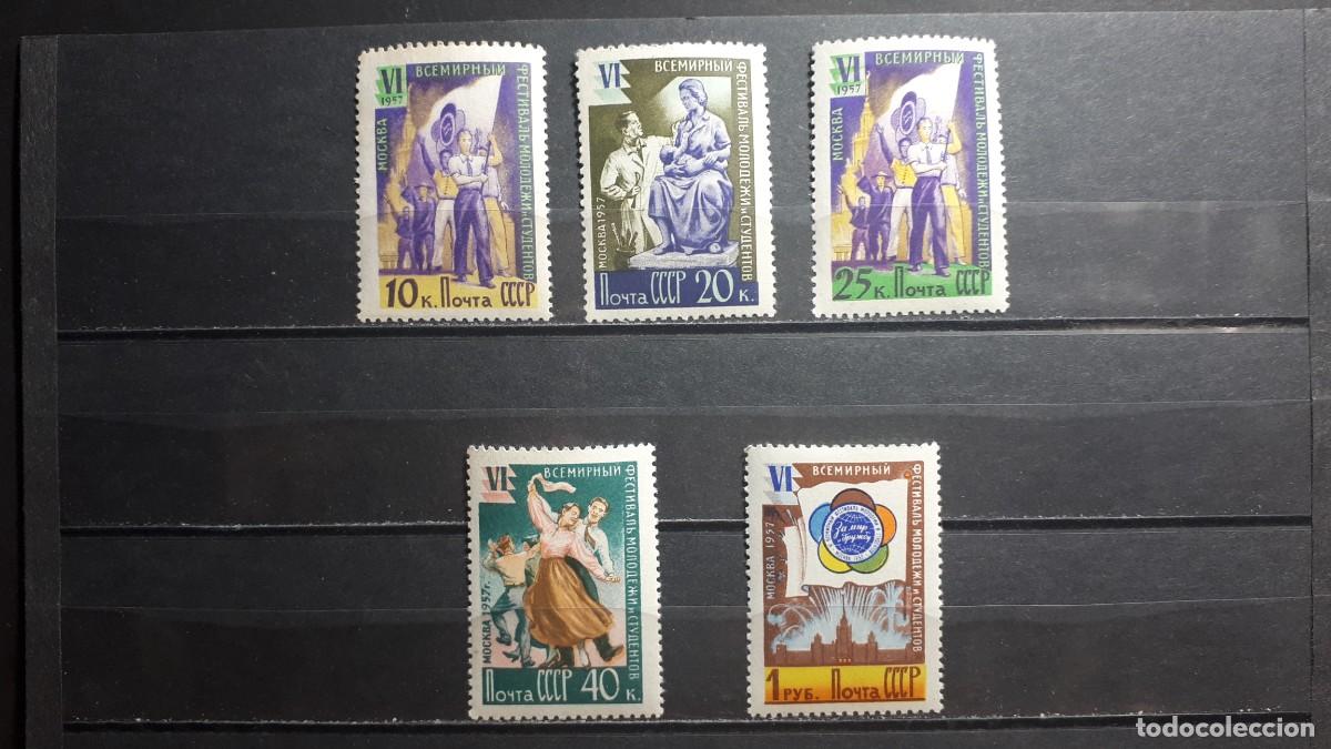 Sellos: RUSIA. A&Ntilde;O 1957. **. YVERT 1929/33