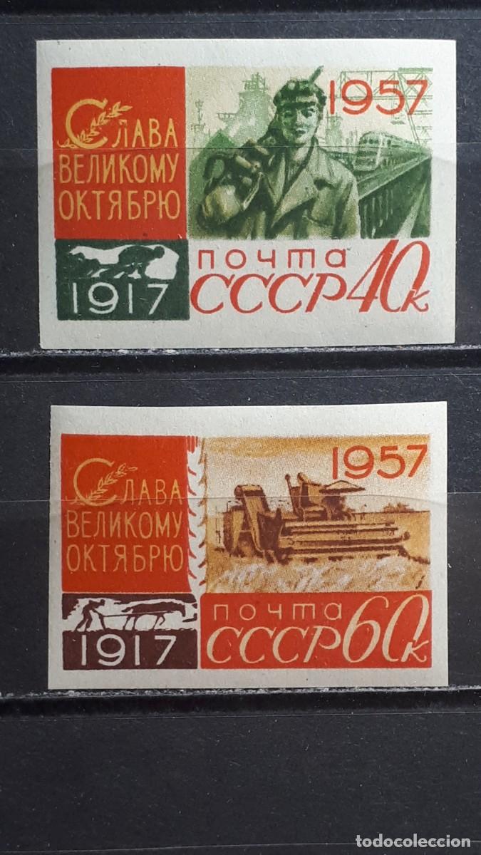 Sellos: RUSIA. A&Ntilde;O 1957. **. YVERT 1988/9.S.D.