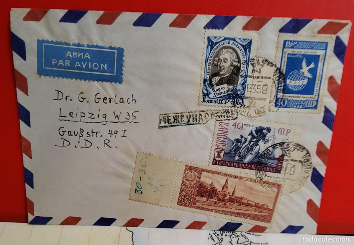 Sellos: CARTA CIRCULADA DE RUSIA CON FRANQUEO FILAT&Eacute;LICO.EXTRAORDINARIA CALIDAD