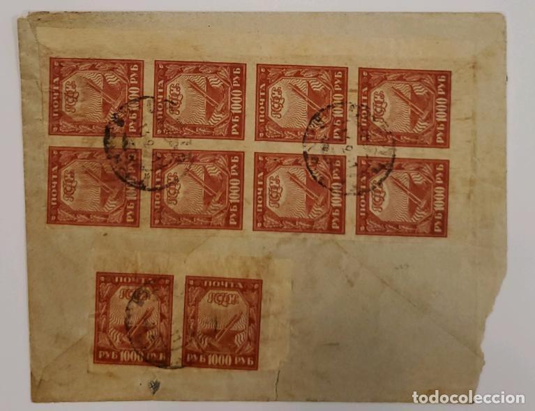 Sellos: MI) 1922 RUSSIA, HYPERINFLATION PERIOD; COVER SENT TO AUSTRIA ON FEBRUARY 13; POSTAGE FULLY PREPAID