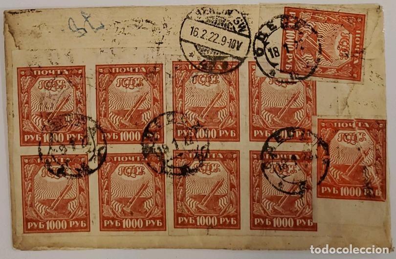 Sellos: MI) 1922 RUSSIA, HYPERINFLATION PERIOD: REGISTERED MAIL SENT TO GERMANY FROM ODESSA ON JANUARY 18, W