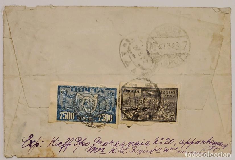 Sellos: MI) 1922 RUSSIA, HYPERINFLATION PERIOD. SENT VIA REGISTERED MAIL TO BELGIUM ON MARCH 27; TOTAL POSTA
