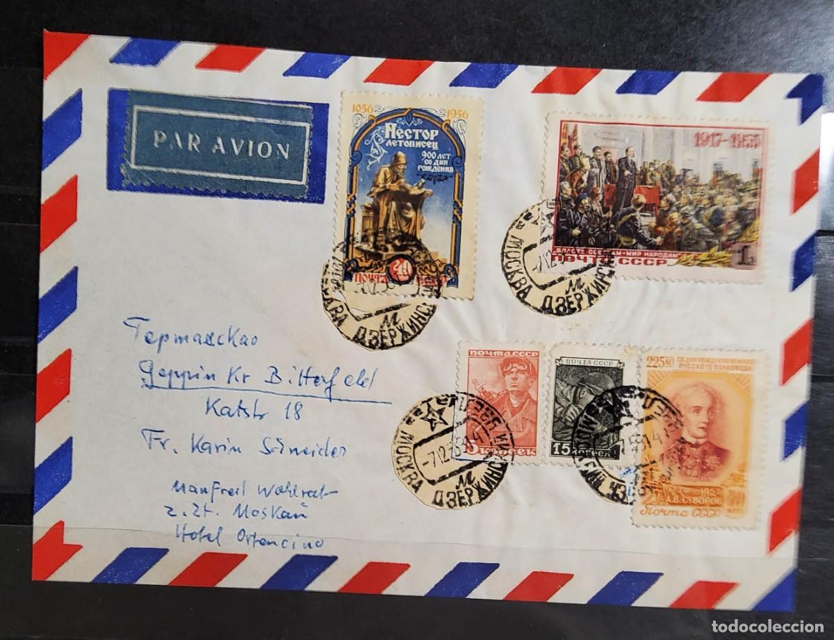 Sellos: CARTA CIRCULADA DE RUSIA CON FRANQUEO FILAT&Eacute;LICO ENTRE LOS A&Ntilde;OS 1950-1960.EXTRAORDINARIA CALIDAD