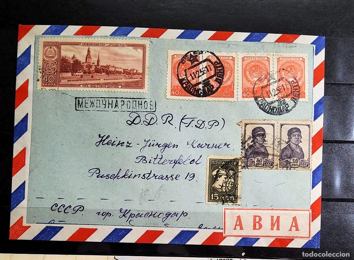 Sellos: CARTA CIRCULADA DE RUSIA CON FRANQUEO FILAT&Eacute;LICO ENTRE LOS A&Ntilde;OS 1950-1960.EXTRAORDINARIA CALIDAD