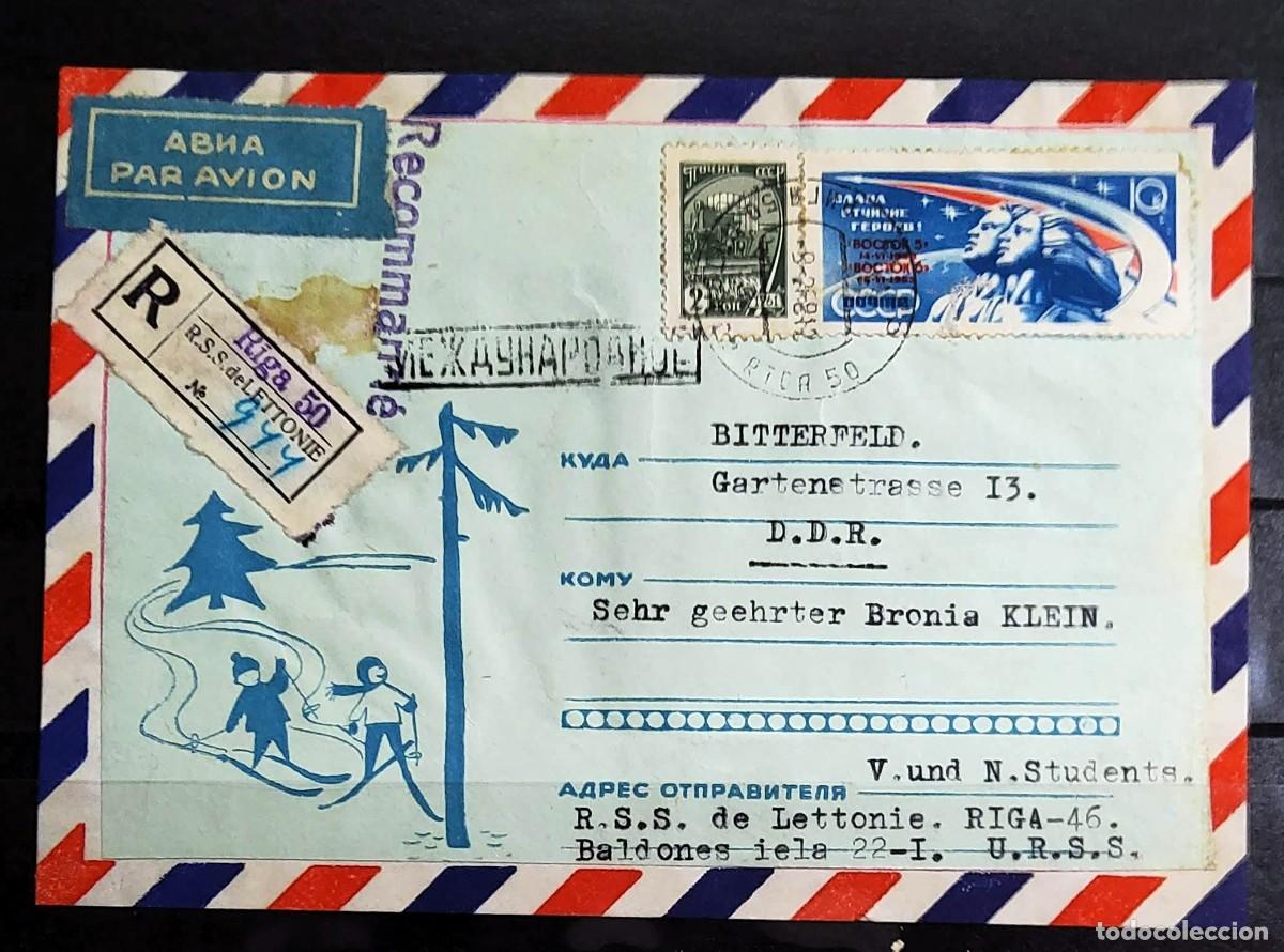 Sellos: CARTA CIRCULADA DE RUSIA ENTRE LOS A&Ntilde;OS 1950-1960 CON FRANQUEO FILAT&Eacute;LICO .EXTRAORDINARIA CALIDAD